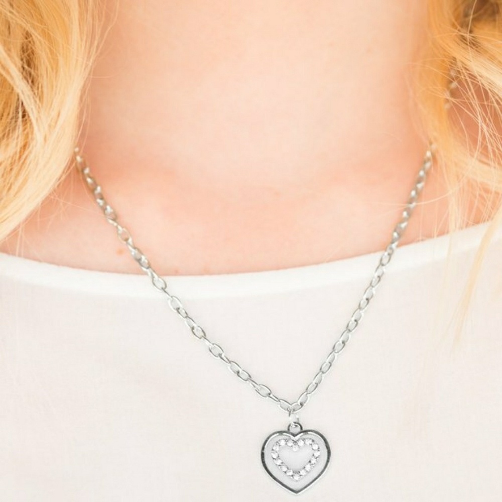 2 for $13 Silver Heart Necklace